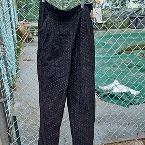 Textured Black Pants